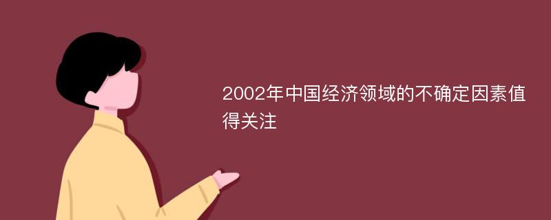 2002年中国经济领域的不确定因素值得关注