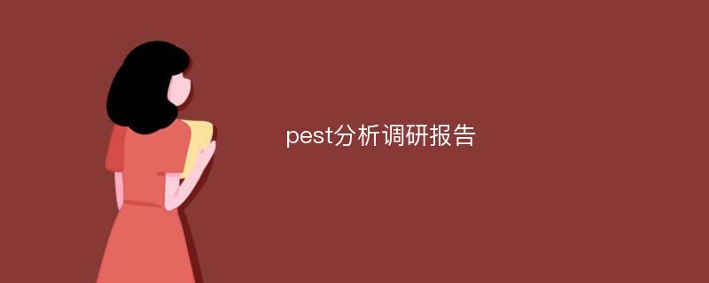 pest分析调研报告